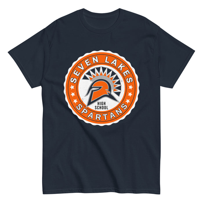 Seven Lakes High School Spartans Navy Blue Classic Unisex T-shirt 216