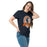 Woman wearing Seven Lakes High School Spartans Navy Blue Classic Unisex T-shirt 212