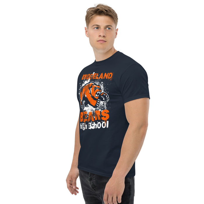 Side view of Bridgeland High School Bears Classic Unisex Navy T-shirt 205