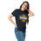 Woman wearing Nimitz High School Cougars Navy Blue Classic Unisex T-shirt 011