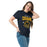 Woman wearing Nimitz High School Cougars Navy Blue Classic Unisex T-shirt 204