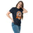 Woman wearing Seven Lakes High School Spartans Navy Blue Classic Unisex T-shirt 212