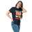 Woman wearing Seven Lakes High School Spartans Navy Blue Classic Unisex T-shirt 231