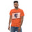 Man wearing Seven Lakes High School Spartans Orange Classic Unisex T-shirt 223