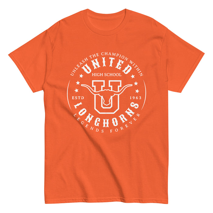 United High School Longhorns Orange Classic Unisex T-shirt 214