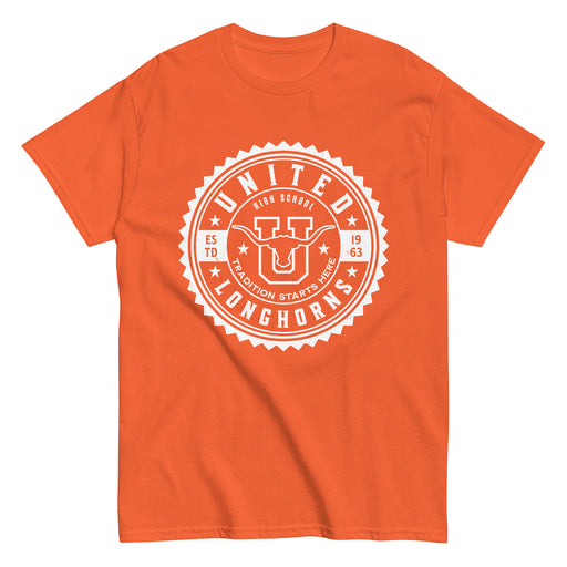 United High School Longhorns Orange Classic Unisex T-shirt 203