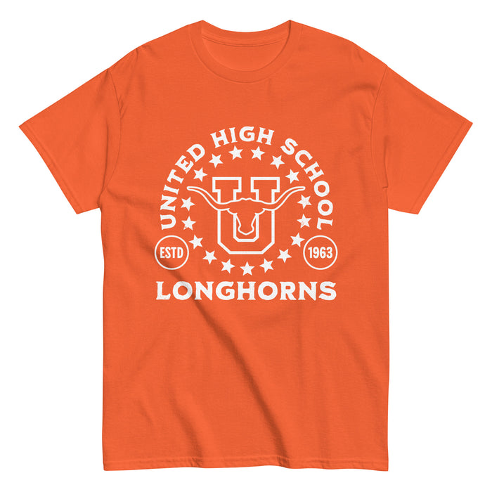 United High School Longhorns Orange Classic Unisex T-shirt 208