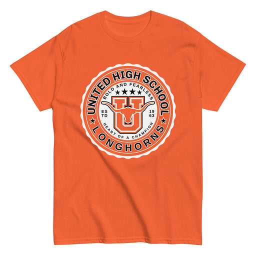 United High School Longhorns Orange Classic Unisex T-shirt 216