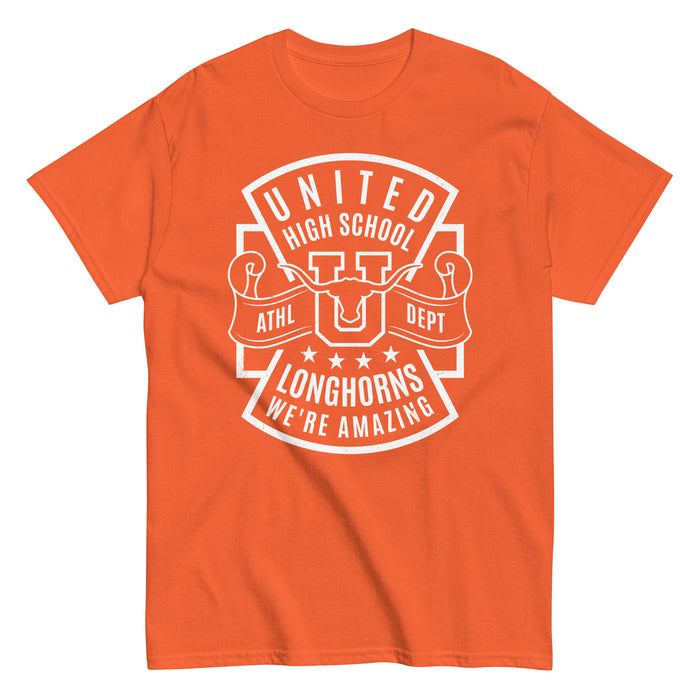 United High School Longhorns Orange Classic Unisex T-shirt 207