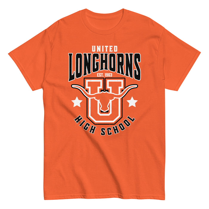 United High School Longhorns Orange Classic Unisex T-shirt 213