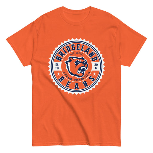 Bridgeland High School Bears Classic Unisex Orange T-shirt 203