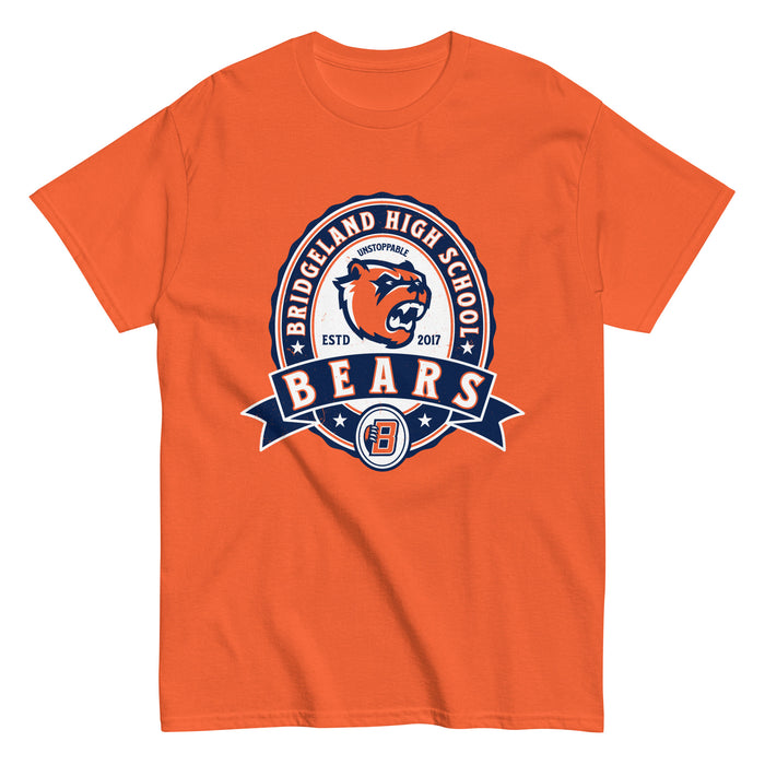 Bridgeland High School Bears Classic Unisex Orange T-shirt 212