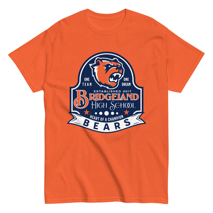 Bridgeland High School Bears Classic Unisex Orange T-shirt 219