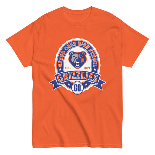 Grand Oaks High School Grizzlies Classic Unisex Orange T-shirt 212