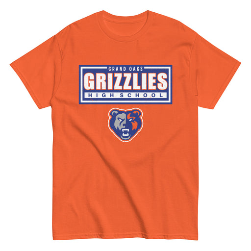 Grand Oaks High School Grizzlies Classic Unisex Orange T-shirt 049