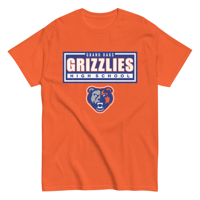 Grand Oaks High School Grizzlies Classic Unisex Orange T-shirt 049