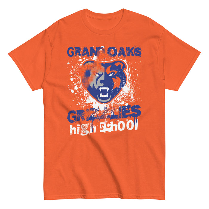 Grand Oaks High School Grizzlies Classic Unisex Orange T-shirt 205