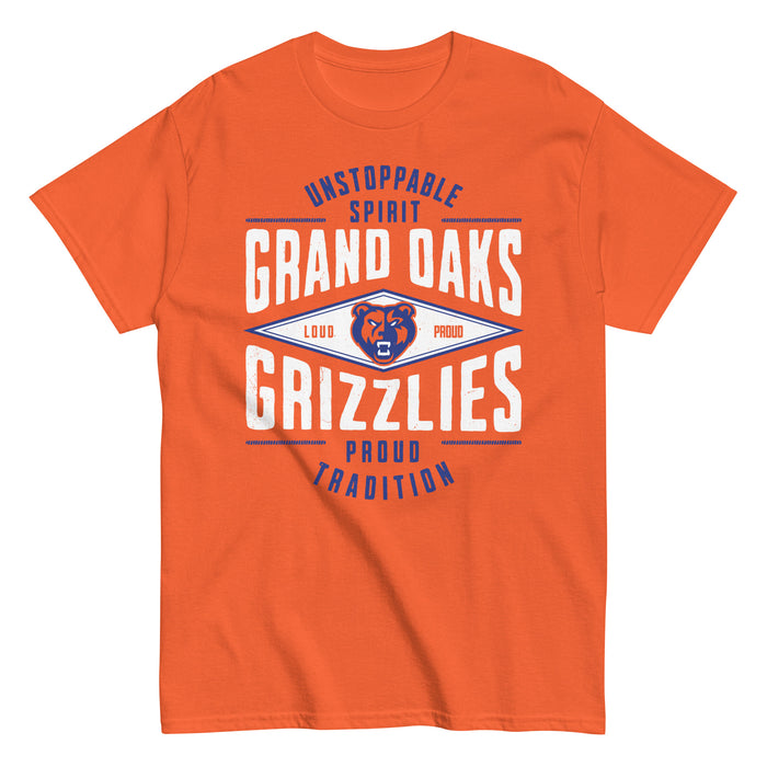 Grand Oaks High School Grizzlies Classic Unisex Orange T-shirt 210