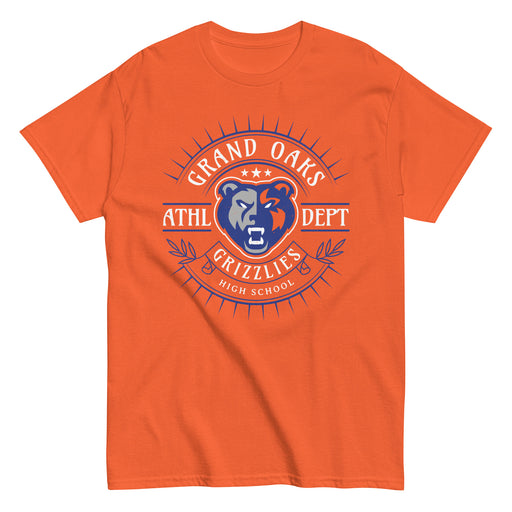 Grand Oaks High School Grizzlies Classic Unisex Orange T-shirt 201