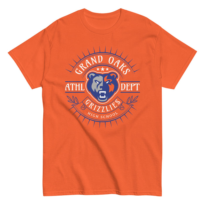 Grand Oaks High School Grizzlies Classic Unisex Orange T-shirt 201