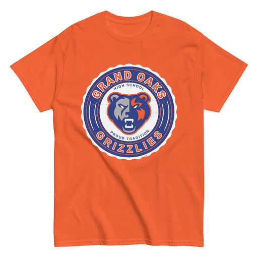 Grand Oaks High School Grizzlies Classic Unisex Orange T-shirt 216