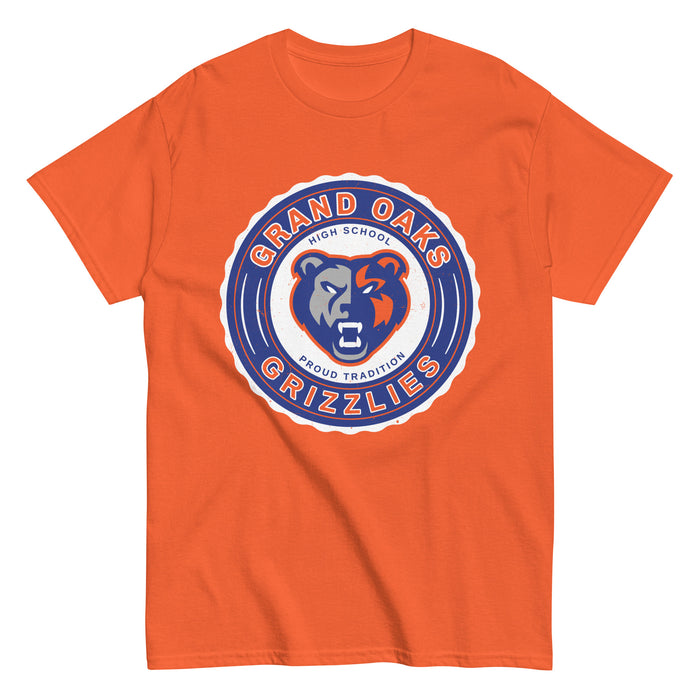Grand Oaks High School Grizzlies Classic Unisex Orange T-shirt 216