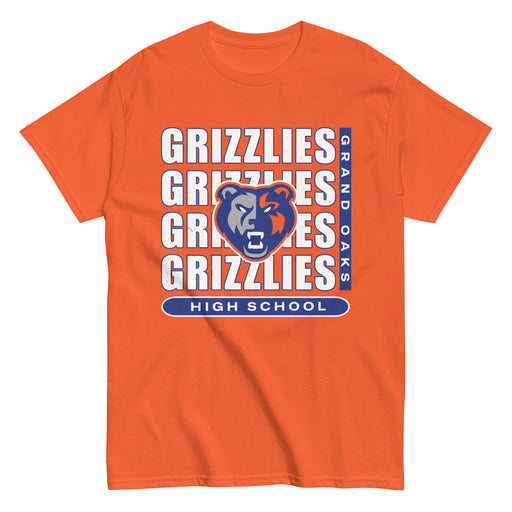 Grand Oaks High School Grizzlies Classic Unisex Orange T-shirt 235