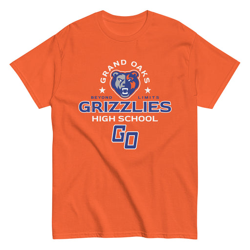 Grand Oaks High School Grizzlies Classic Unisex Orange T-shirt 222