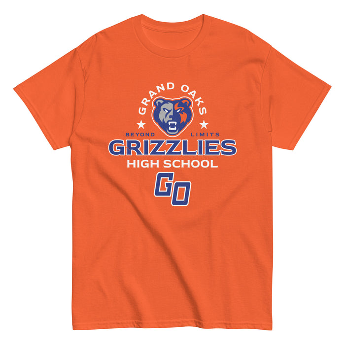 Grand Oaks High School Grizzlies Classic Unisex Orange T-shirt 222