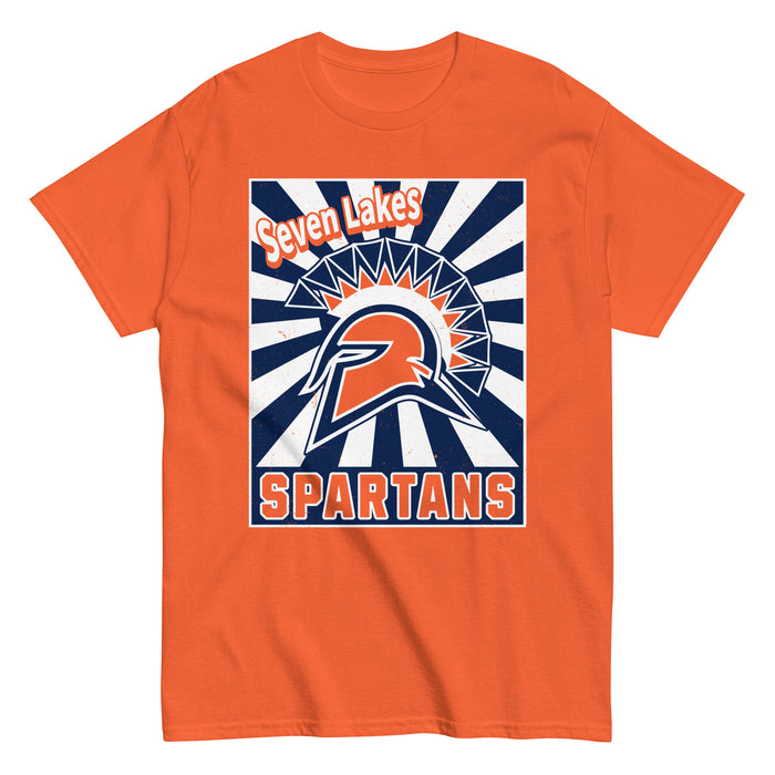 Seven Lakes High School Spartans Orange Classic Unisex T-shirt 226