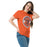 Woman wearing Bridgeland High School Bears Classic Unisex Orange T-shirt 203