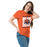 Woman wearing Bridgeland High School Bears Classic Unisex Orange T-shirt 223