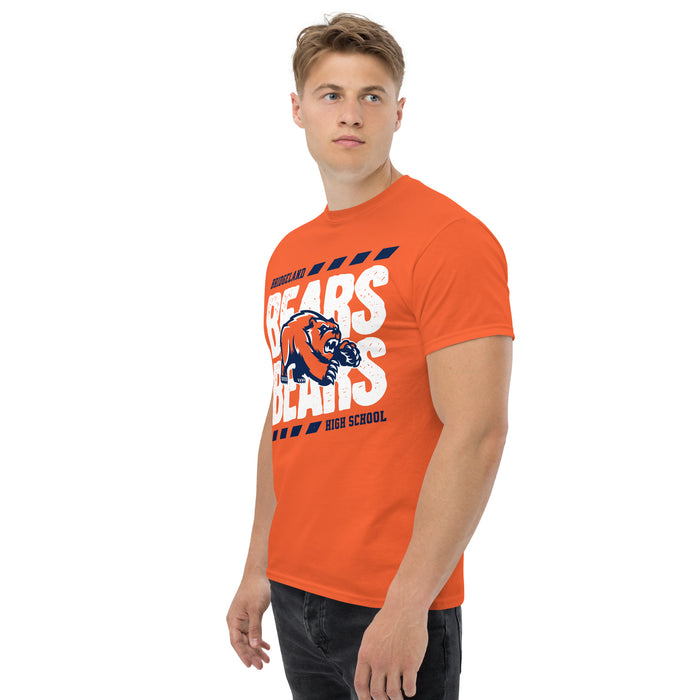 Side view of Bridgeland High School Bears Classic Unisex Orange T-shirt 223