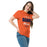 Woman wearing Bridgeland High School Bears Classic Unisex Orange T-shirt 034