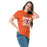 Woman wearing Grand Oaks High School Grizzlies Classic Unisex Orange T-shirt 210