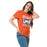 Woman wearing Grand Oaks High School Grizzlies Classic Unisex Orange T-shirt 240
