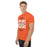 Man wearing Seven Lakes High School Spartans Orange Classic Unisex T-shirt 210