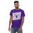 Man wearing Morton Ranch High School Mavericks Purple Classic Unisex T-shirt 223