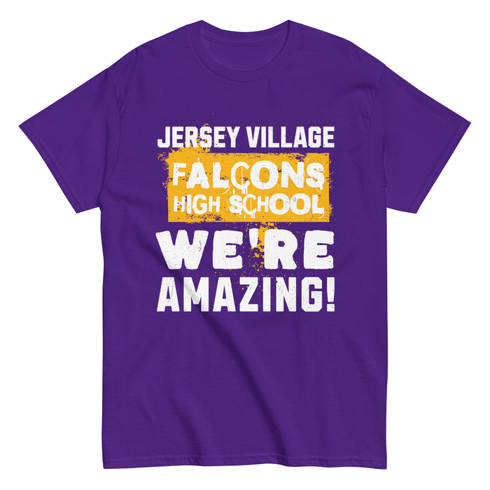 Jersey Village High School Falcons Purple Classic Unisex T-shirt 231