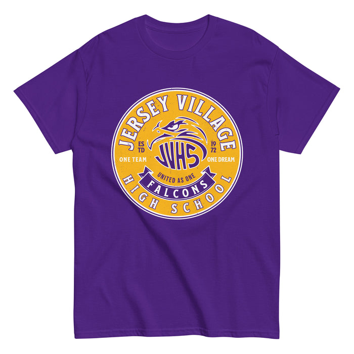 Jersey Village High School Falcons Purple Classic Unisex T-shirt 215