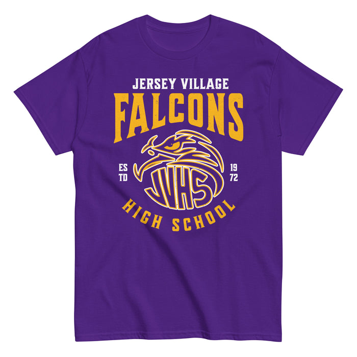 Jersey Village High School Falcons Purple Classic Unisex T-shirt 213