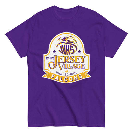Jersey Village High School Falcons Purple Classic Unisex T-shirt 219
