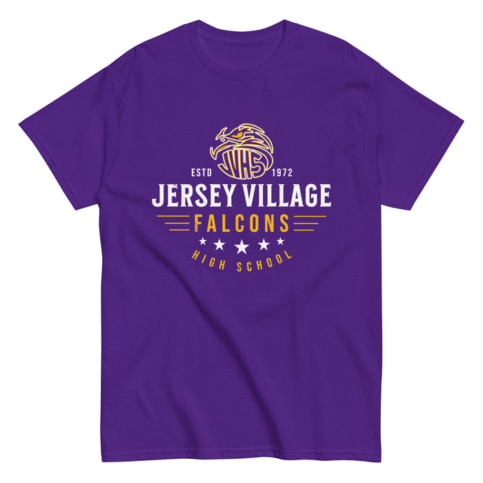 Jersey Village High School Falcons Purple Classic Unisex T-shirt 217