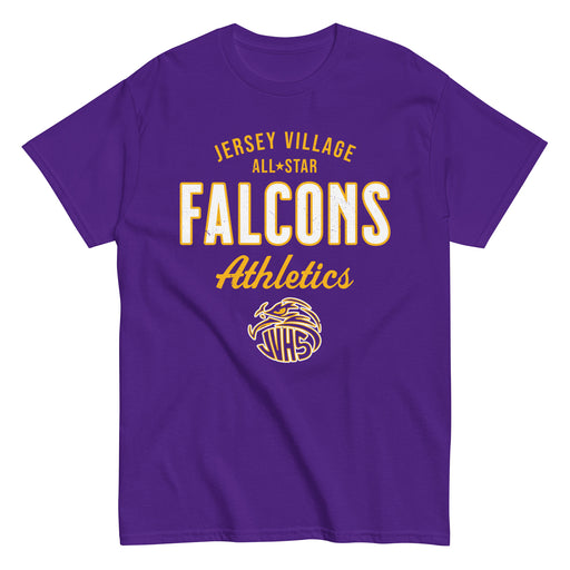 Jersey Village High School Falcons Purple Classic Unisex T-shirt 034