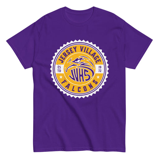 Jersey Village High School Falcons Purple Classic Unisex T-shirt 203