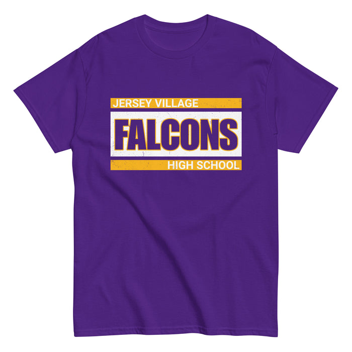 Jersey Village High School Falcons Purple Classic Unisex T-shirt 098