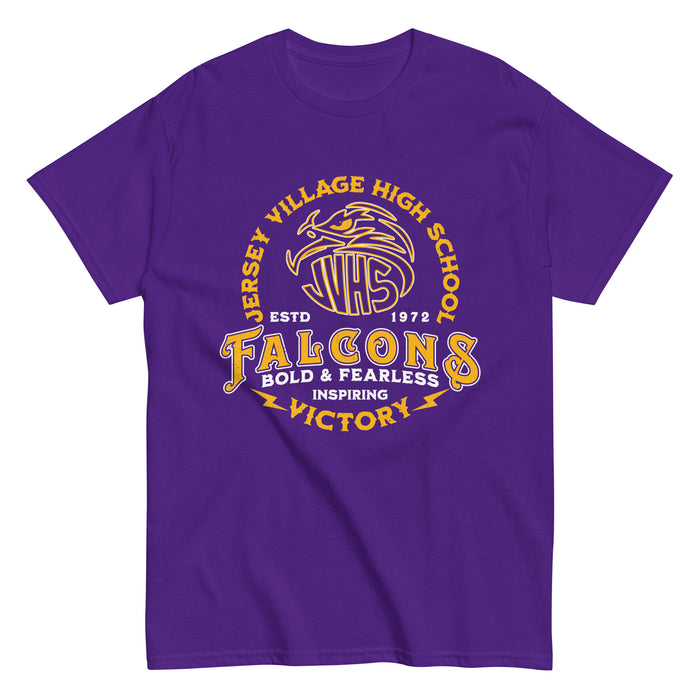 Jersey Village High School Falcons Purple Classic Unisex T-shirt 206