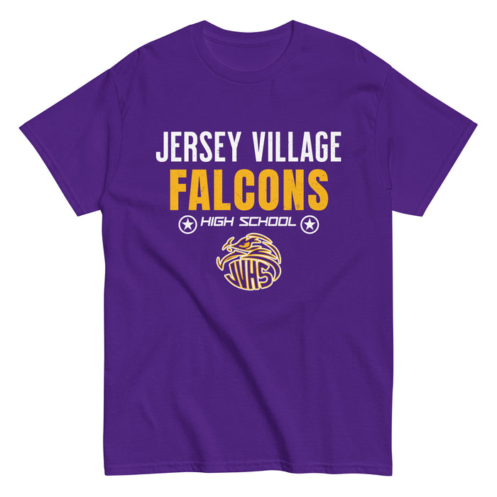 Jersey Village High School Falcons Purple Classic Unisex T-shirt 003