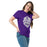 Woman wearing Klein Cain High School Hurricanes Purple Classic Unisex T-shirt 209