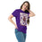 Woman wearing Jersey Village High School Falcons Purple Classic Unisex T-shirt 236